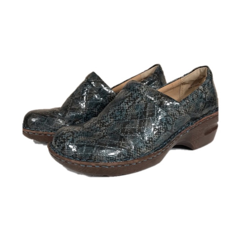 b.o.c. Born Concept Vegan Faux Snakeskin Clogs Size 9.5